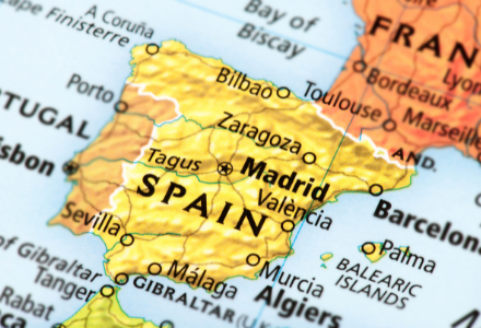 Picture of a map of Spain