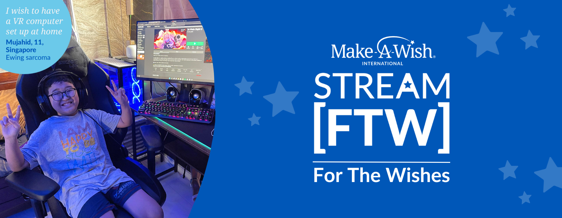 Stream FTW banner with wish images