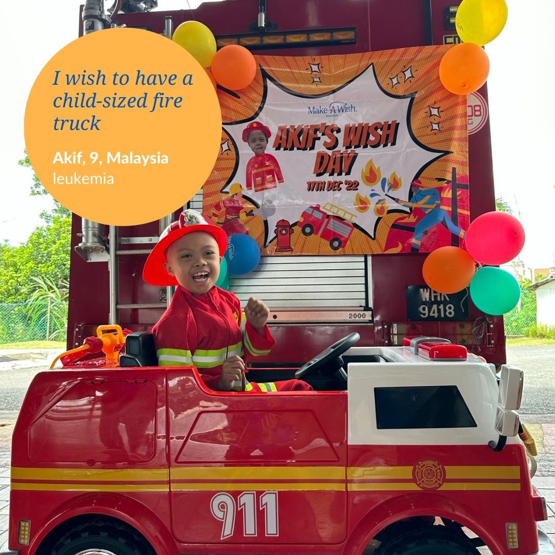 Akif's wish to have a firetruck