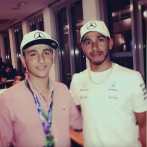 Wish child Hosam meets F1 racer Lewis Hamilton