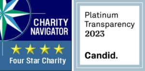 Charity Navigator 4* and Candid's platinum seal of transparency