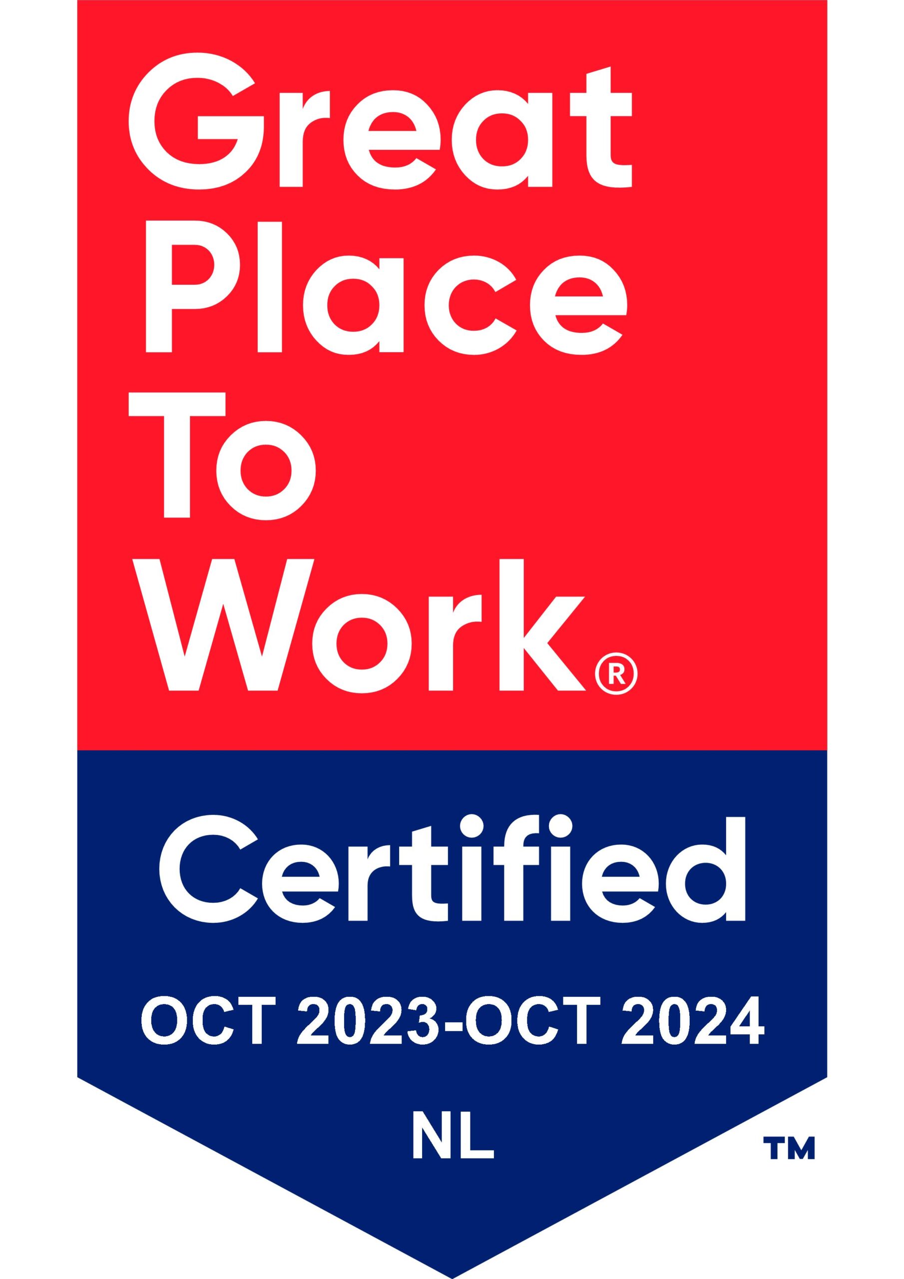 Great Place To Work Badge October 2023 to October 2024