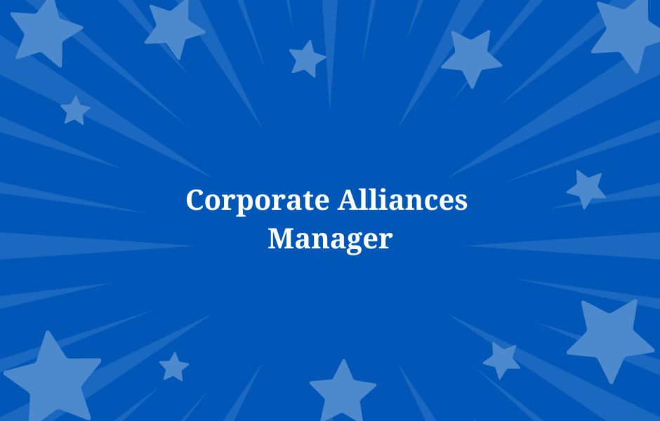 Text: Corporate Alliances Manager