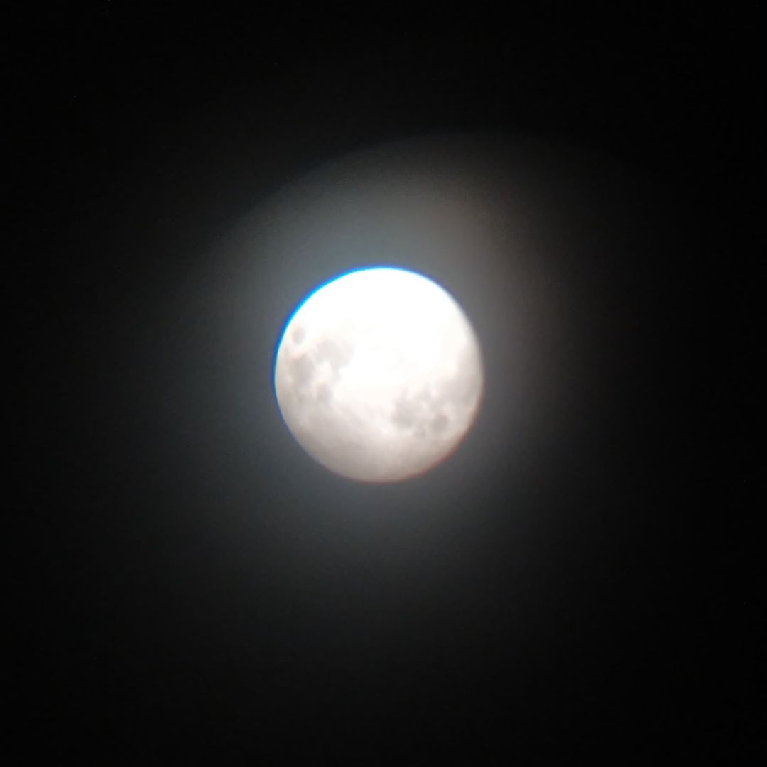 Image of the moon taken from telescope