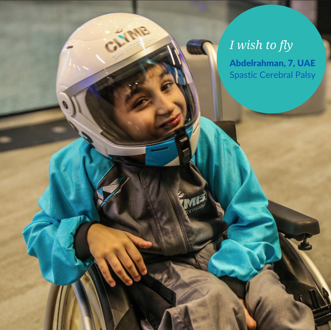 Abdelrahman's wish to fly on a wheelchair