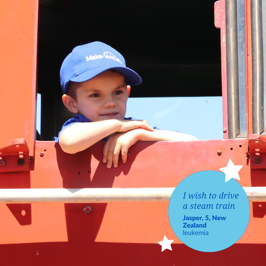 Jasper's wish to drive a steam train