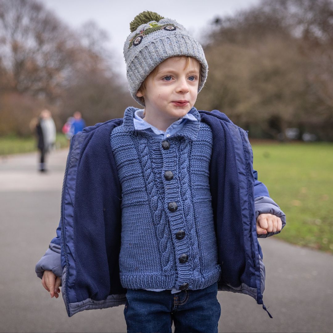 Oliver walking in London