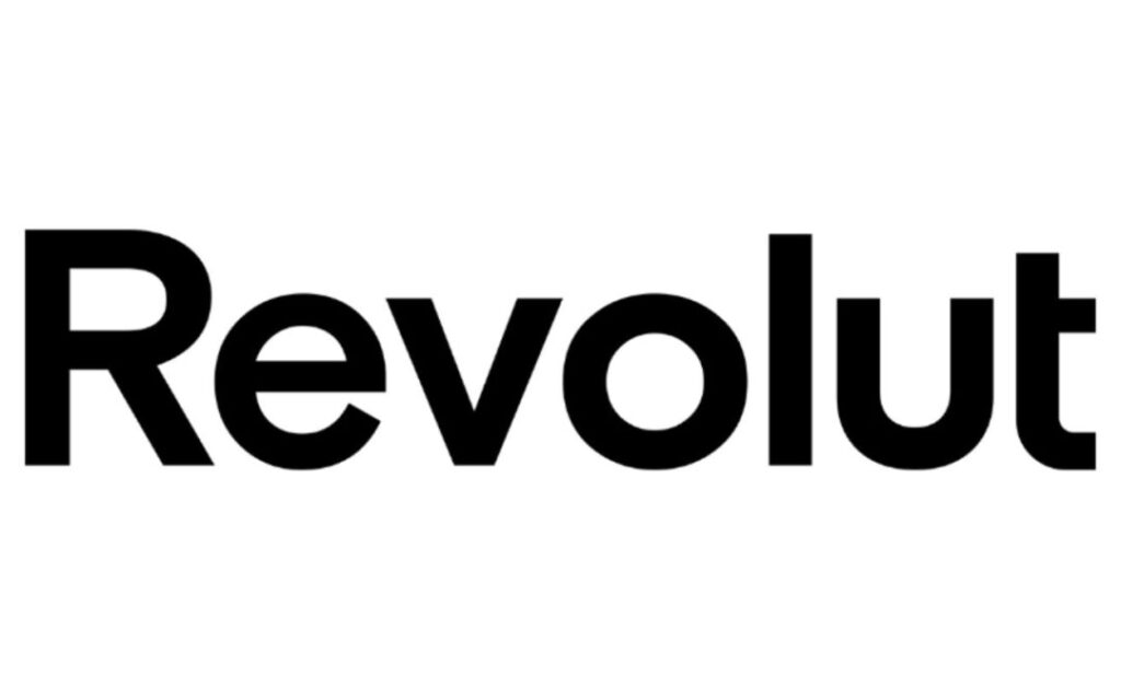 The image displays the Revolut logo, featuring the word Revolut in bold, black, sans-serif font on a white background.