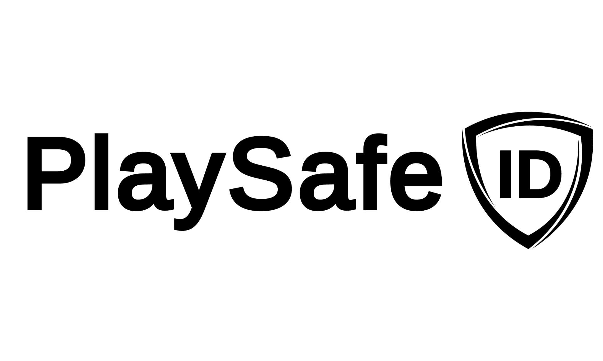Black text PlaySafe next to a shield icon containing the letters ID on a white background.