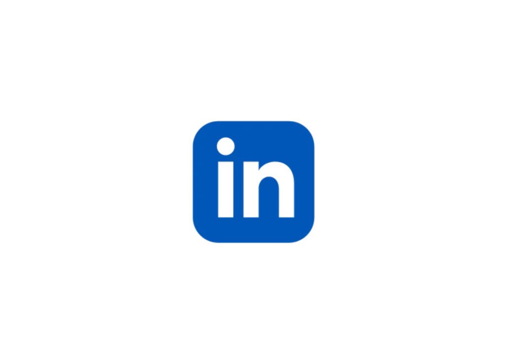 Blue LinkedIn logo with white in letters inside a rounded blue square, centred on a plain white background—perfect for exploring a career at Make-A-Wish.